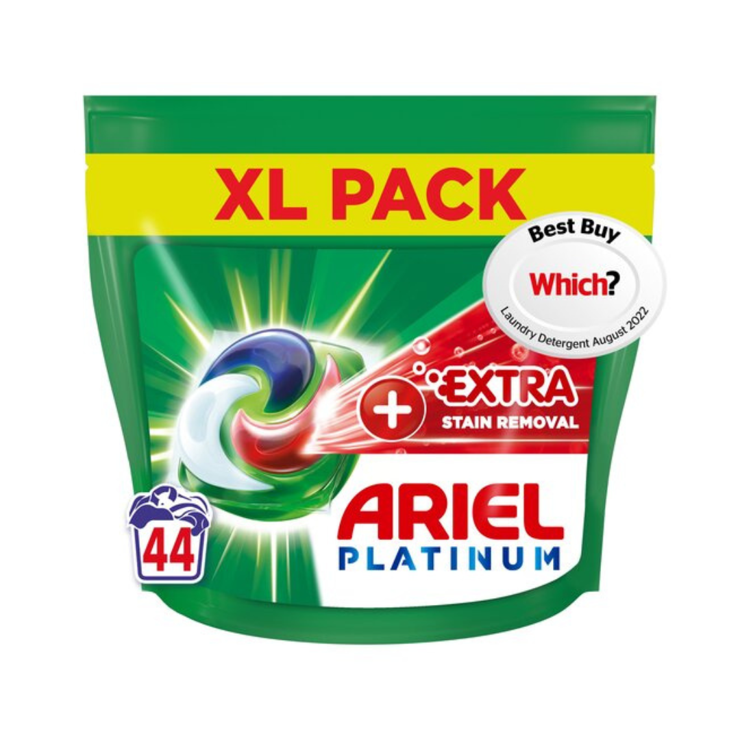 Ariel Platinum + Extra Stain Removal Laundry Pods 44 Washes 1020.8G