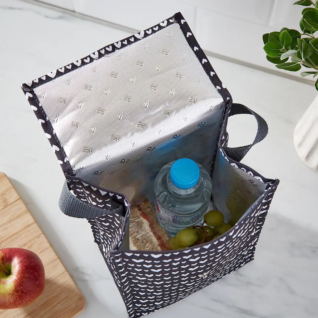 Dunelm Hearts Fold Over Lunch Bag