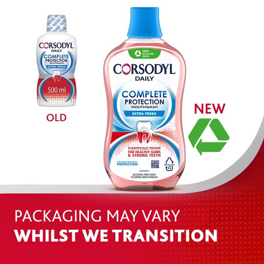 Corsodyl Daily Complete Protection Extra Fresh Mouthwash 500Ml