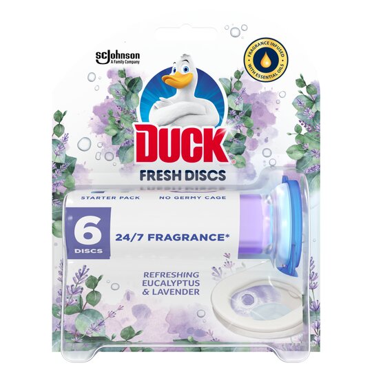 Duck Fresh Disc Holder Refresh Eucalyptus & Lavender 36Ml – Reboot