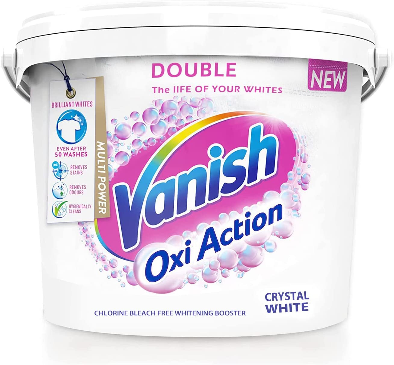 Vanish Gold Fabric Stain Remover Oxi Action Powder, Whites - 2.4kg