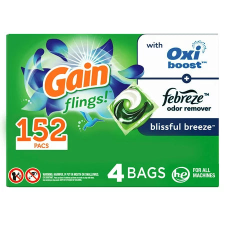 Gain Flings Laundry Pods Original Scent 152 pacs