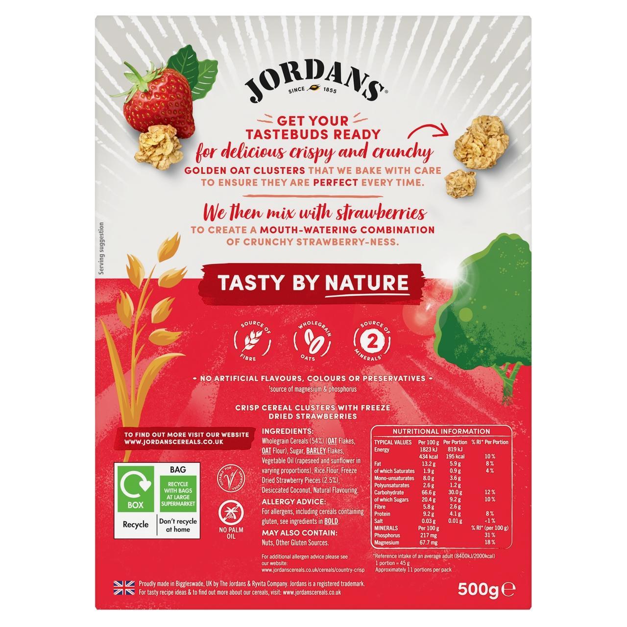 Jordans Country Crisp Breakfast Cereal with Sun-Ripe Strawberries 500g