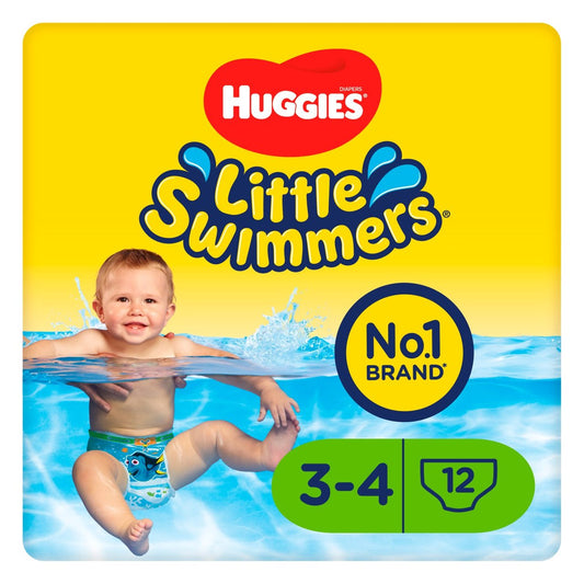 Huggies Little Swimmers 12 Swim Nappies Size 3-4, 7-15kg