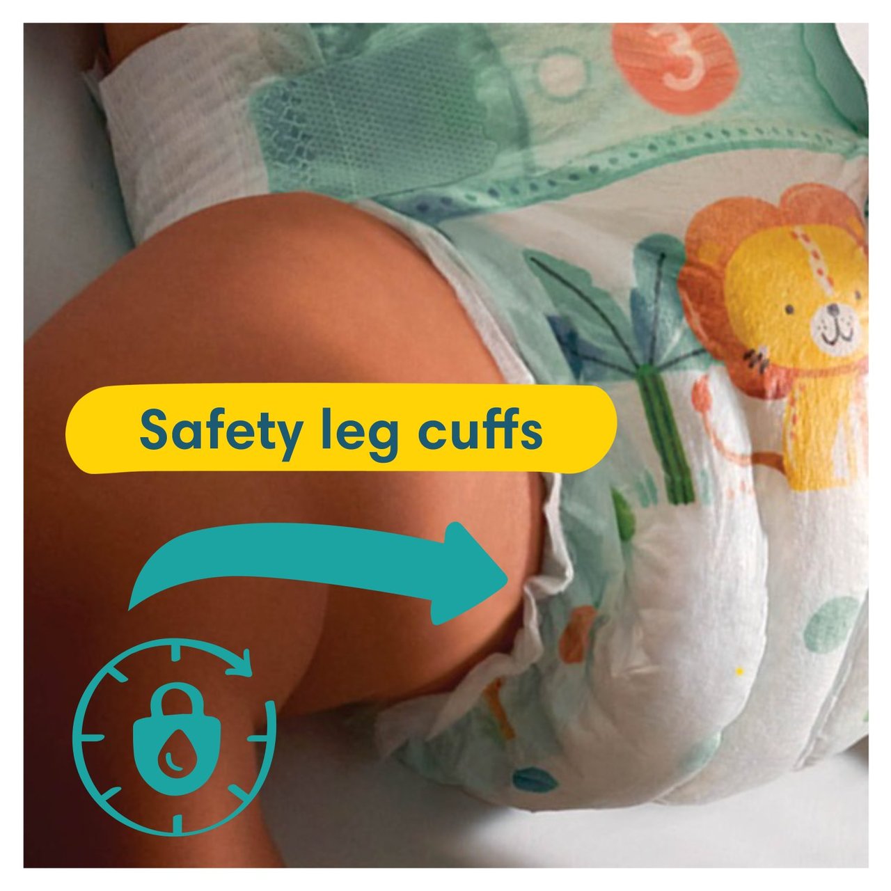 Pampers Baby-Dry Size 3, 50 Nappies, 6kg-10kg