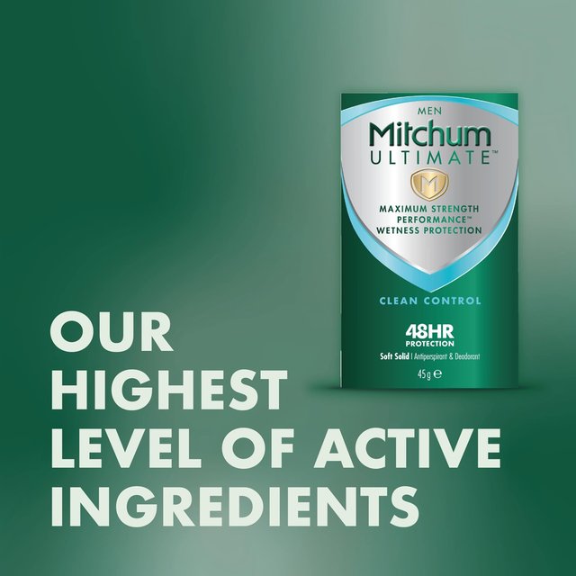 Mitchum Ultimate Clean Control Antiperspirant & Deodorant Soft Solid 45g