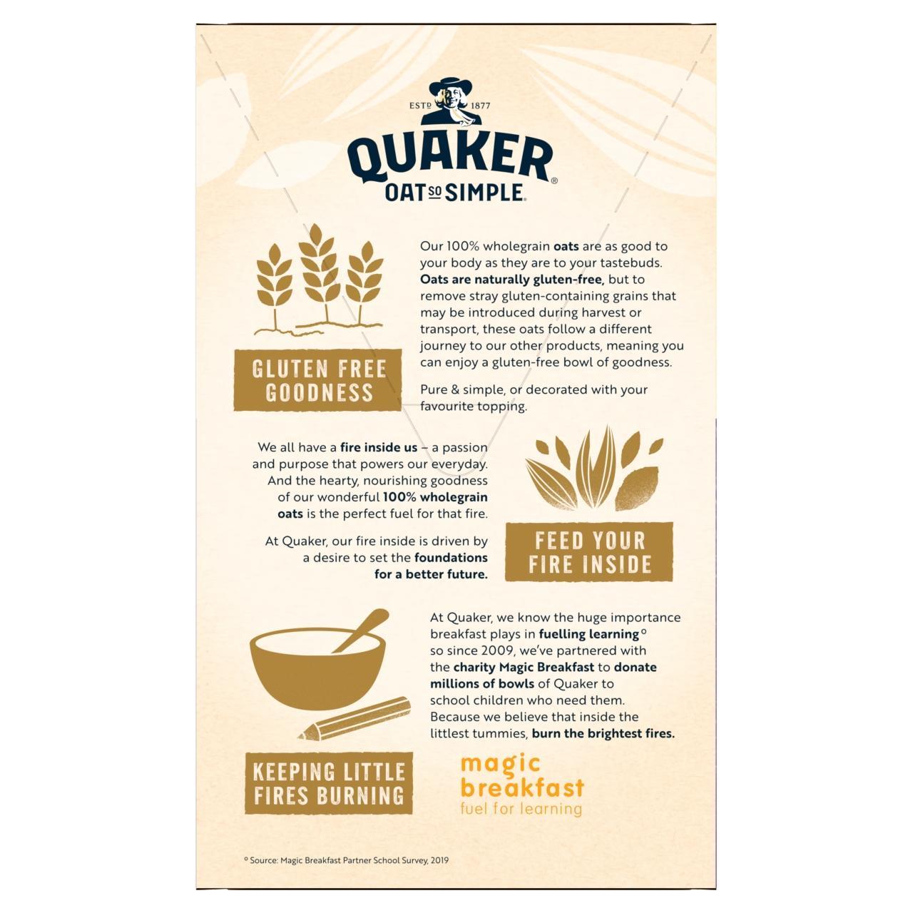 Quaker Oat So Simple Gluten Free Porridge Sachets 350g