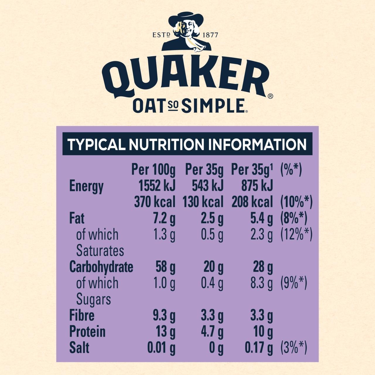 Quaker Oat So Simple Gluten Free Porridge Sachets 350g