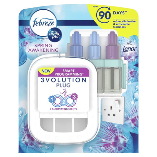 Febreze Ambi Pur 3Volution Air Freshener Plug-In Starter Kit Spring Awakening, 20 ml