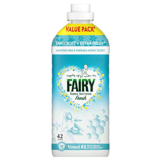 Fairy Fresh Fabric Softener Almond Milk & Manuka Honey 42 Washes 1.4kg