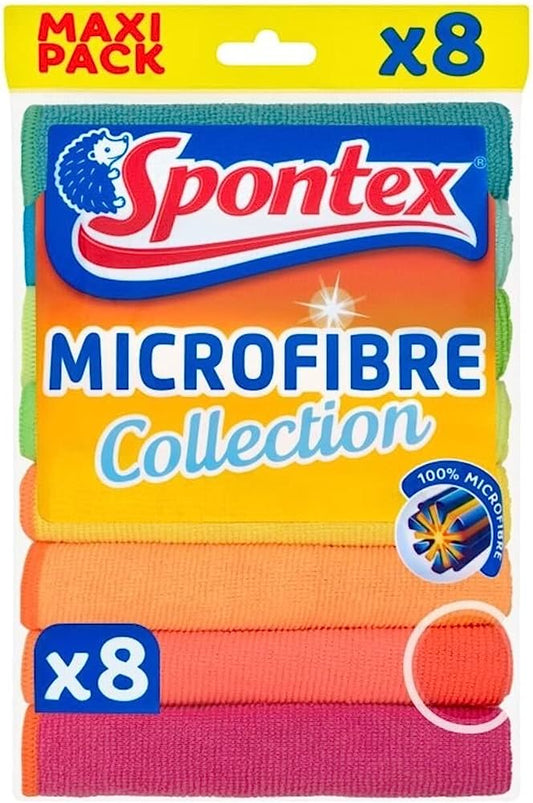 Spontex MICROFIBRE CLOTHS 8 PACK