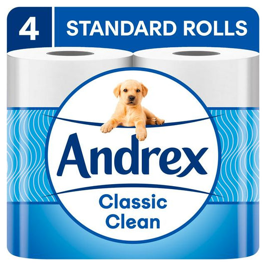 Andrex Classic Clean Toilet Tissue, 4 Rolls
