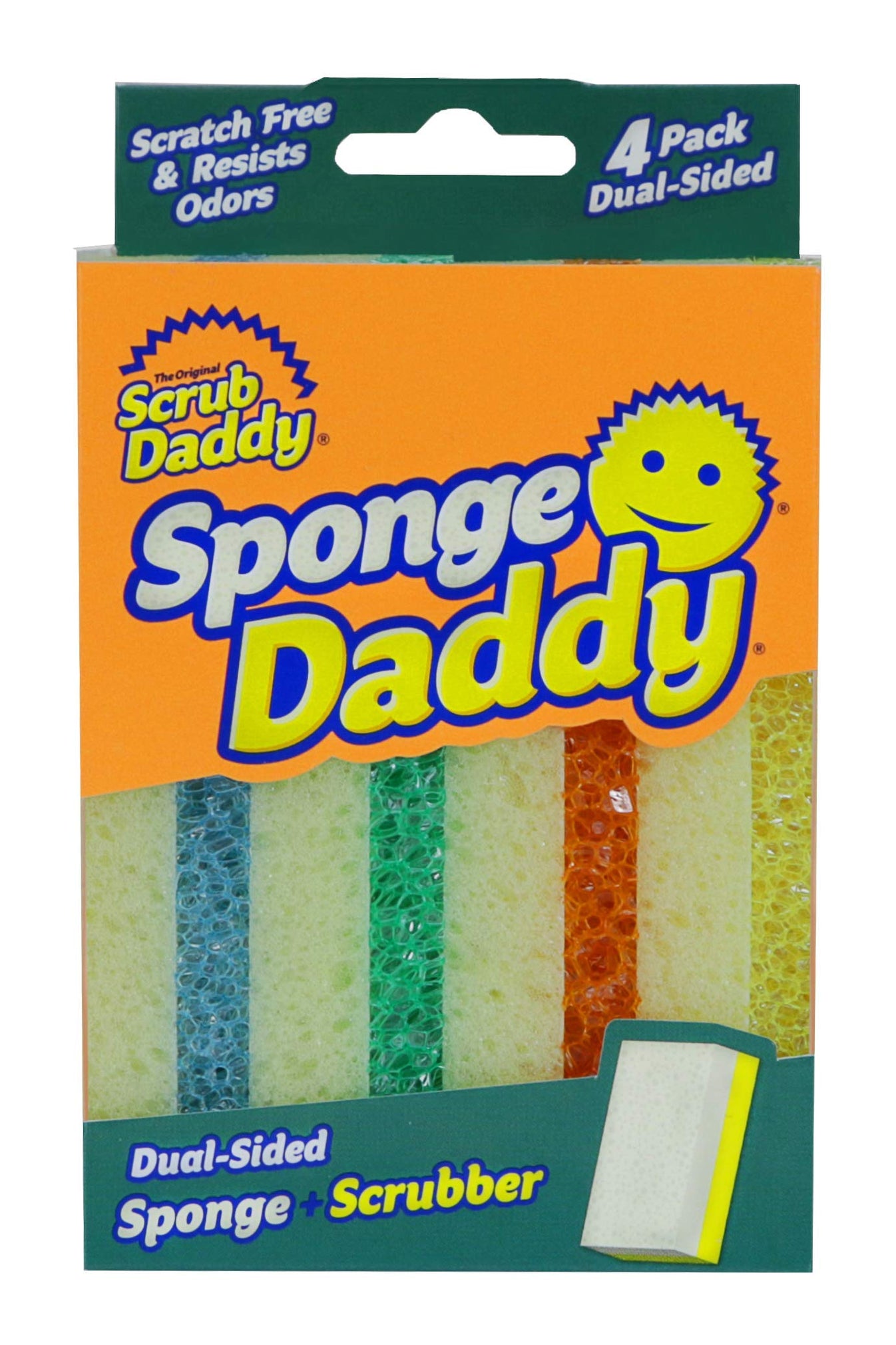 Scrub Daddy Sponge Daddy Dual Sided Sponge 4 Pack – Reboot Home Households