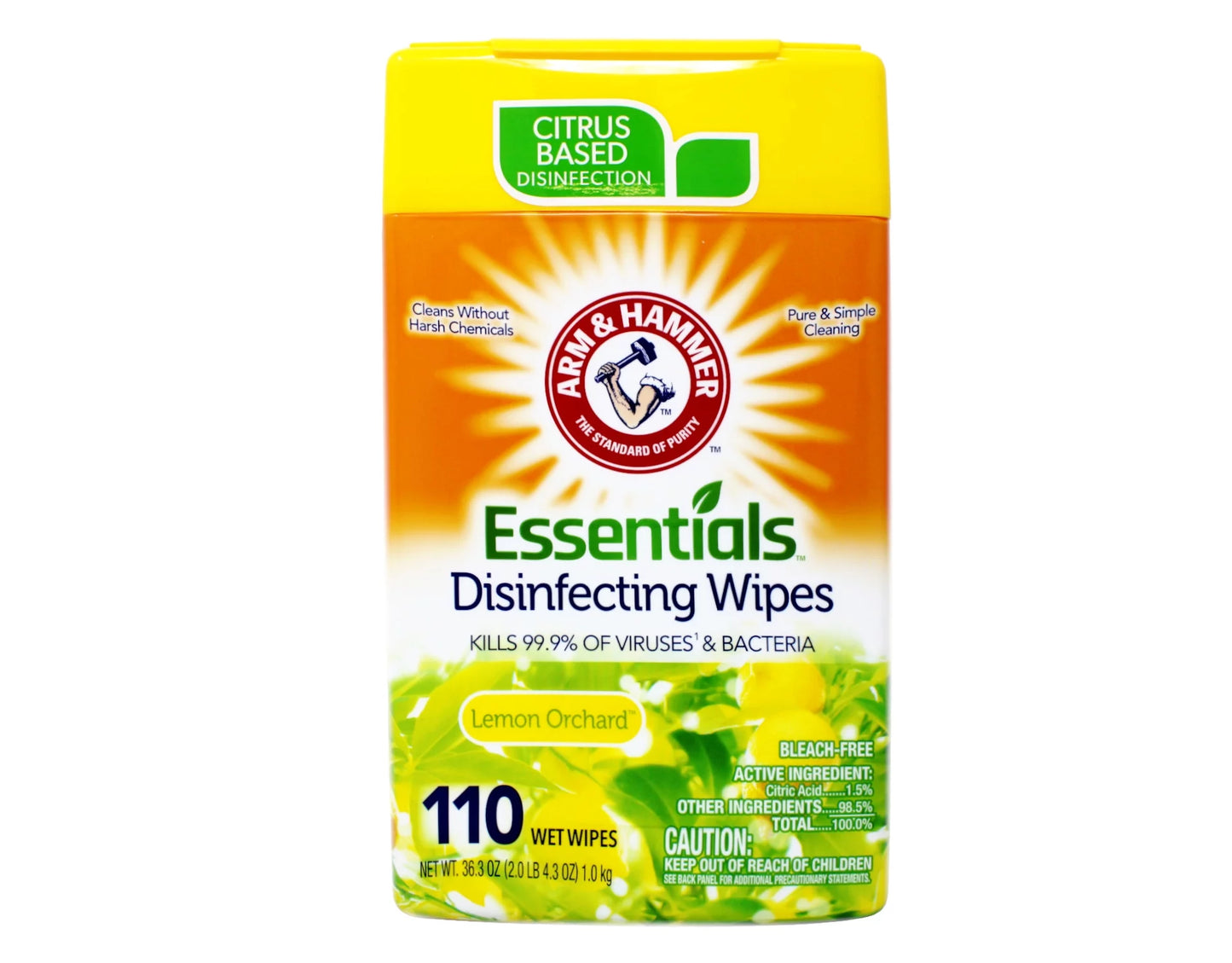 Arm & Hammer Essentials Disinfecting Wipes 110 wipes