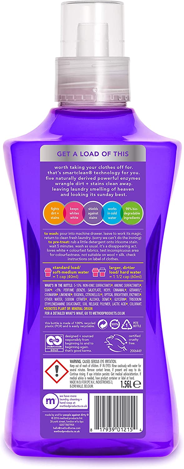 Method Laundry Detergent, Wild Lavender, 39 Washes