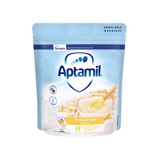 Aptamil Creamed Banana Porridge Baby Cereal 4-6+ Months 125g