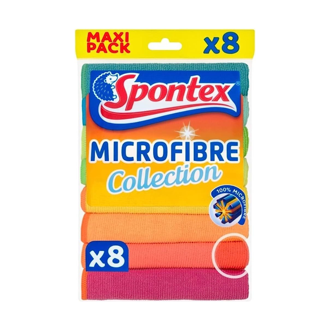 Spontex Microfibre Cloths 8 Pack