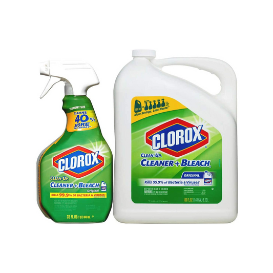 Clorox Clean-Up Cleaner Spray with Bleach and Refill Combo, 32 Ounce Spray Bottle + 180 Ounce Refill