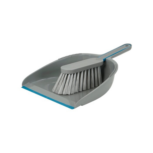 Tesco Dustpan And Brush Blue Grey