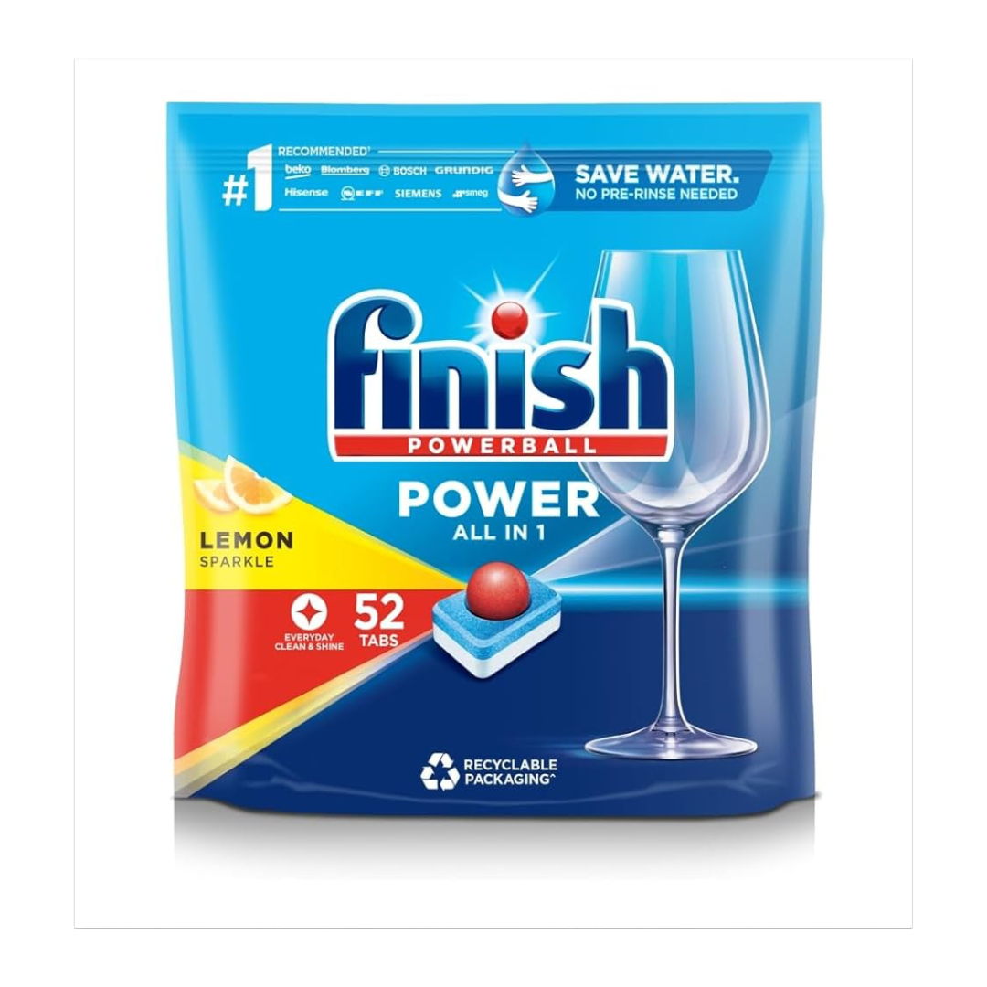 Finish Power All in One Dishwasher Tablets 52 Lemon 832g