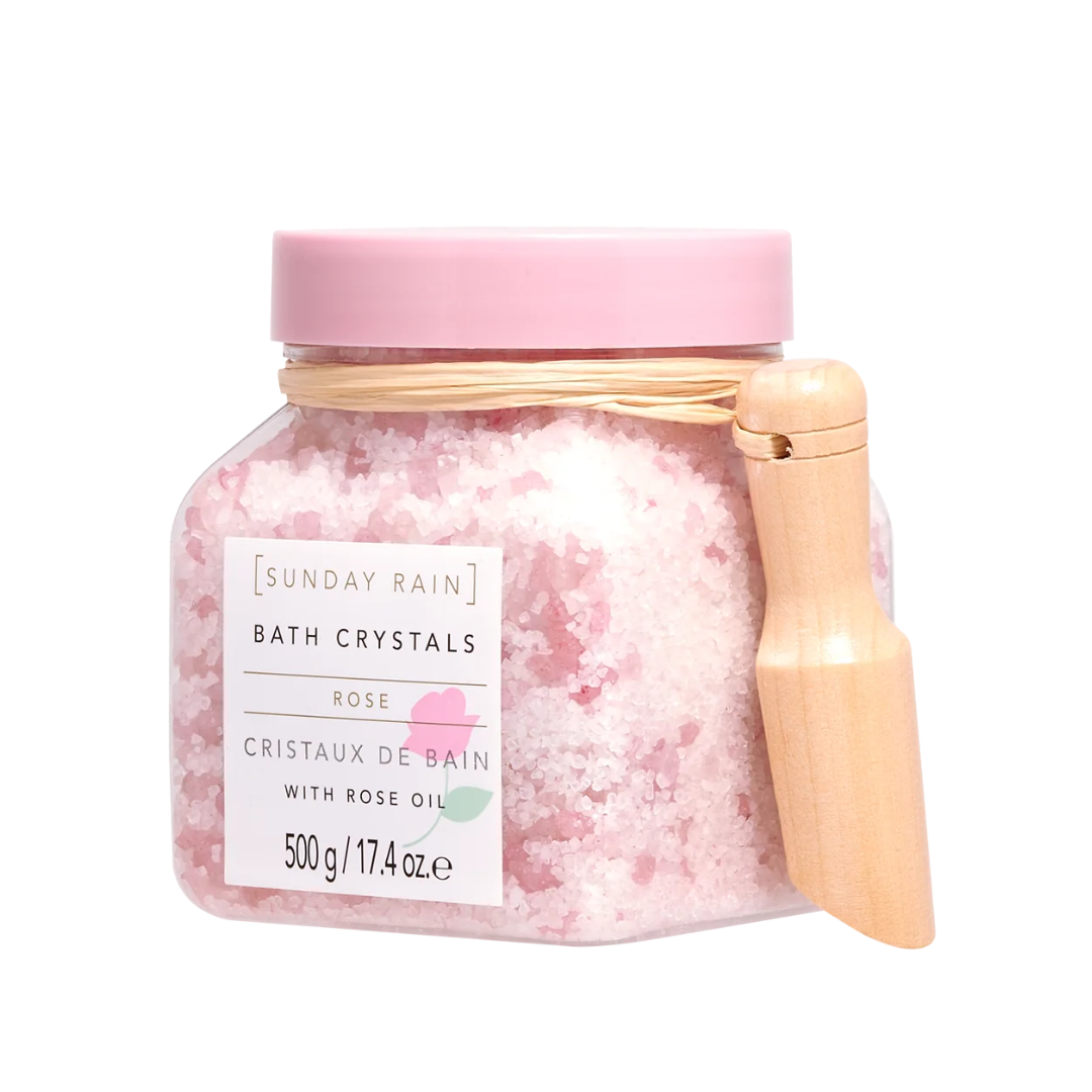 Sunday Rain Rose Bath Crystals 500g