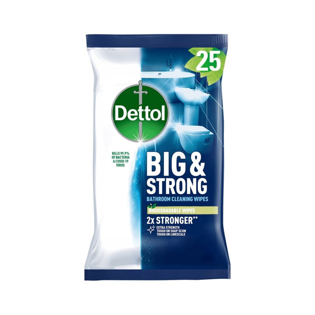 Dettol Big & Strong Bathroom Wipes 25S