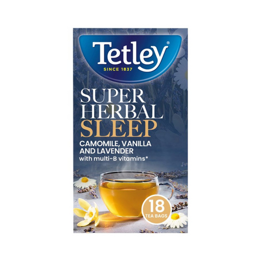 Tetley Super Herbal Sleep Camomile & Vanilla 18 Per Pack 27g