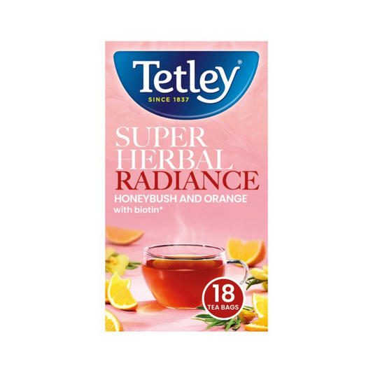 Tetley Super Fruit Herbal Radiance Honeybush & Orange 18 Per Pack 32.4g