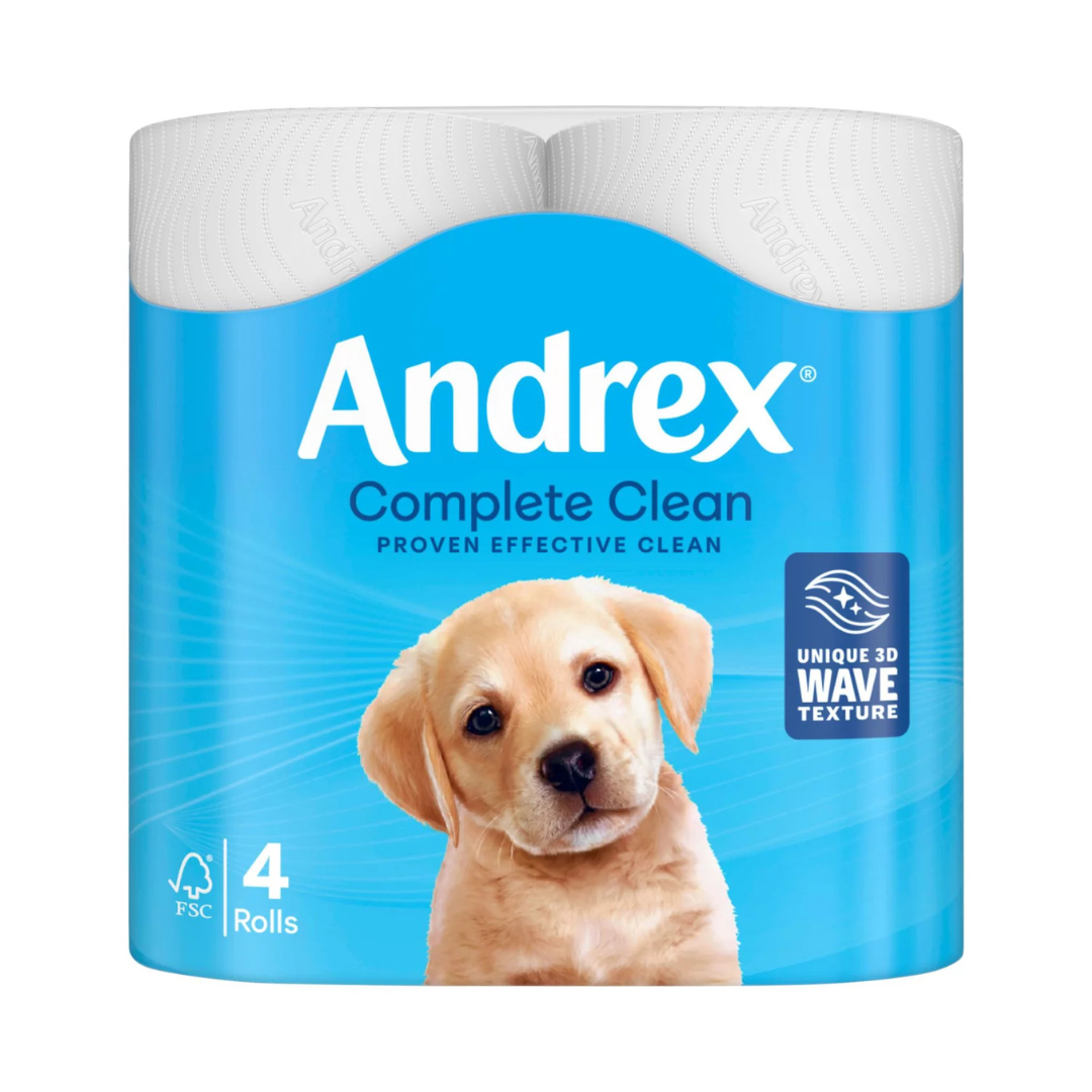 Andrex Complete Clean Toilet Tissue 4 rolls