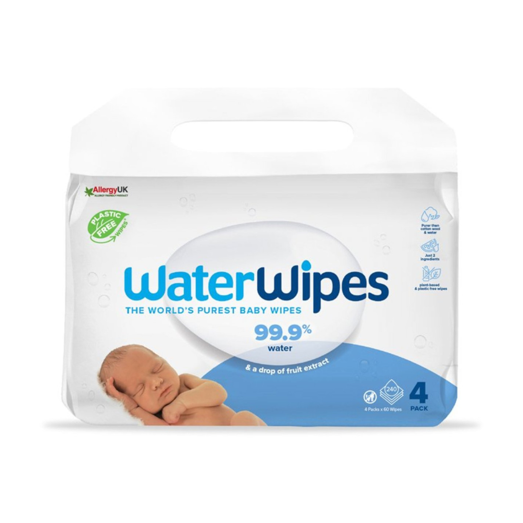 Waterwipes Biodegradable Baby Wipes 4 x 60 per pack