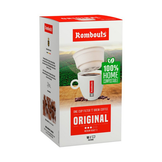 Rombouts Original Compostable One Cup Filter Coffee 10 Packs 70g