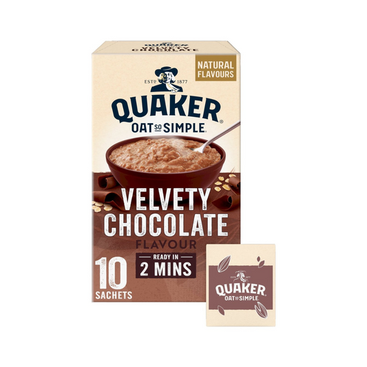 Quaker Oat So Simple Velvety Chocolate Porridge Sachets 365g