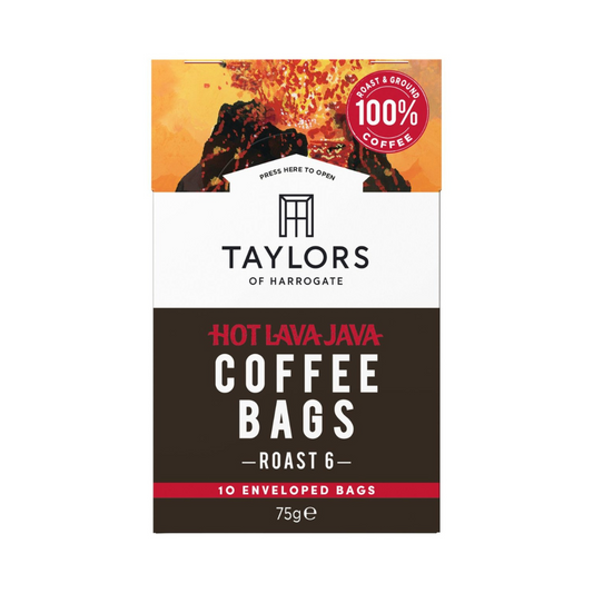 Taylors of Harrogate Hot Lava Java 10 Coffee Bags  75g