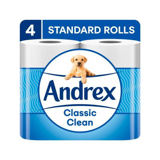 Andrex Classic Clean Toilet Tissue, 4 Rolls