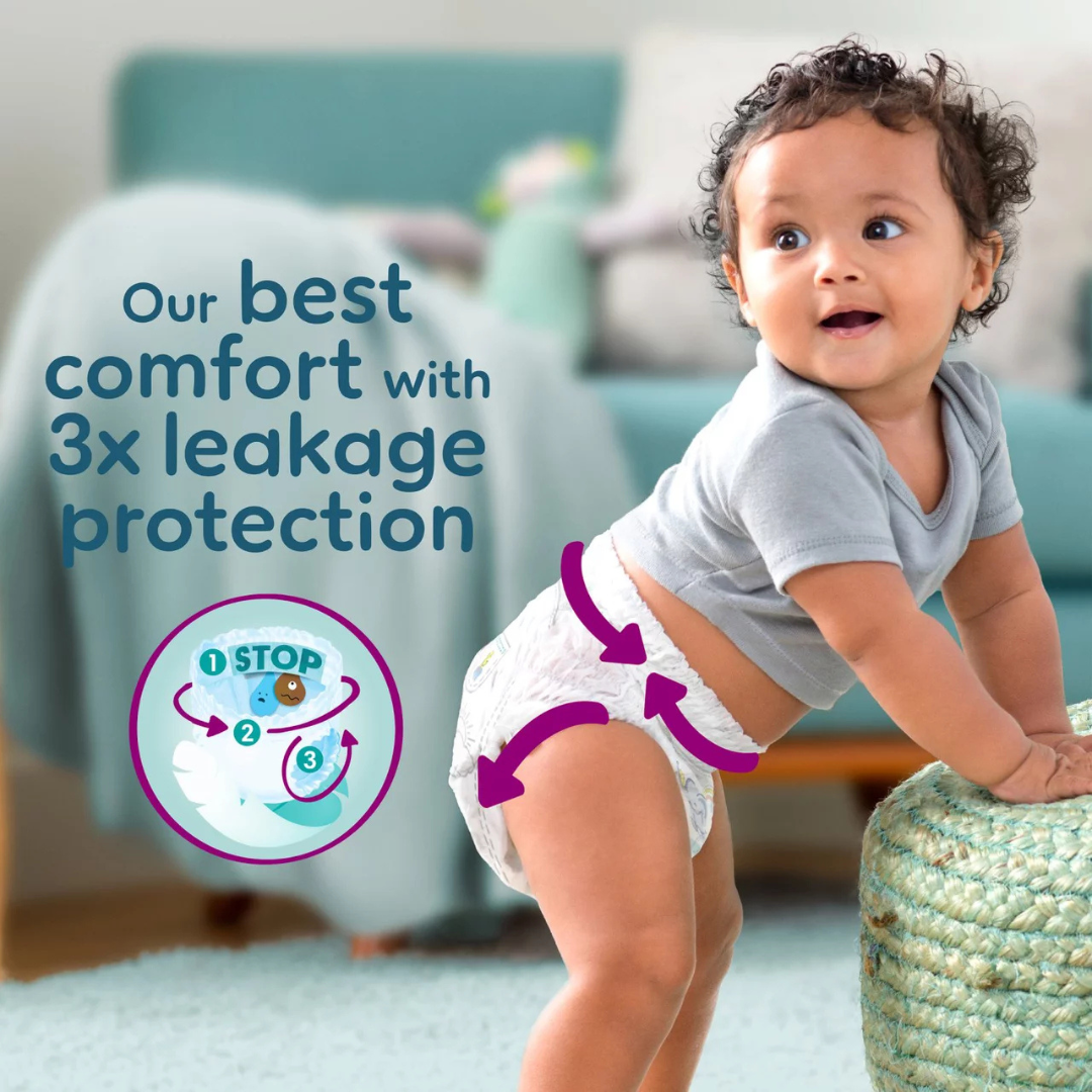 Pampers Premium Protection Nappy Pants Size 6, 42 Nappies, Jumbo+ Pack