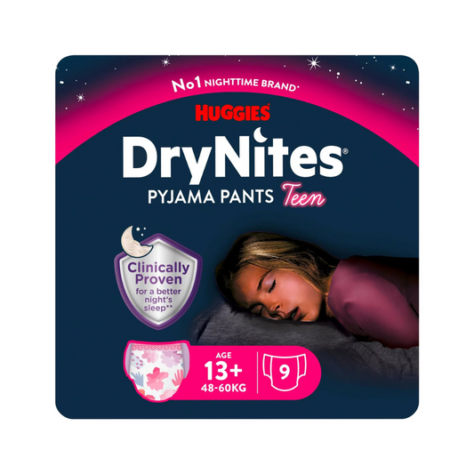 Huggies Drynites 9 Pyjama Pants Age 13+ 48-60 kg Girl