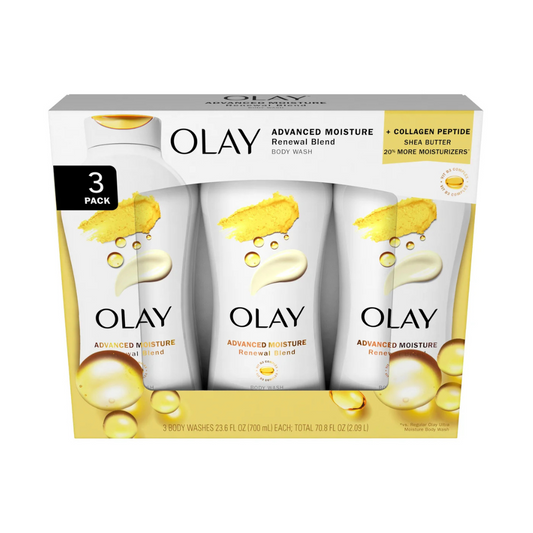 Olay Advanced Moisture Renewal Blend Body Wash, 23.6 oz, 3-pack, 2.09L