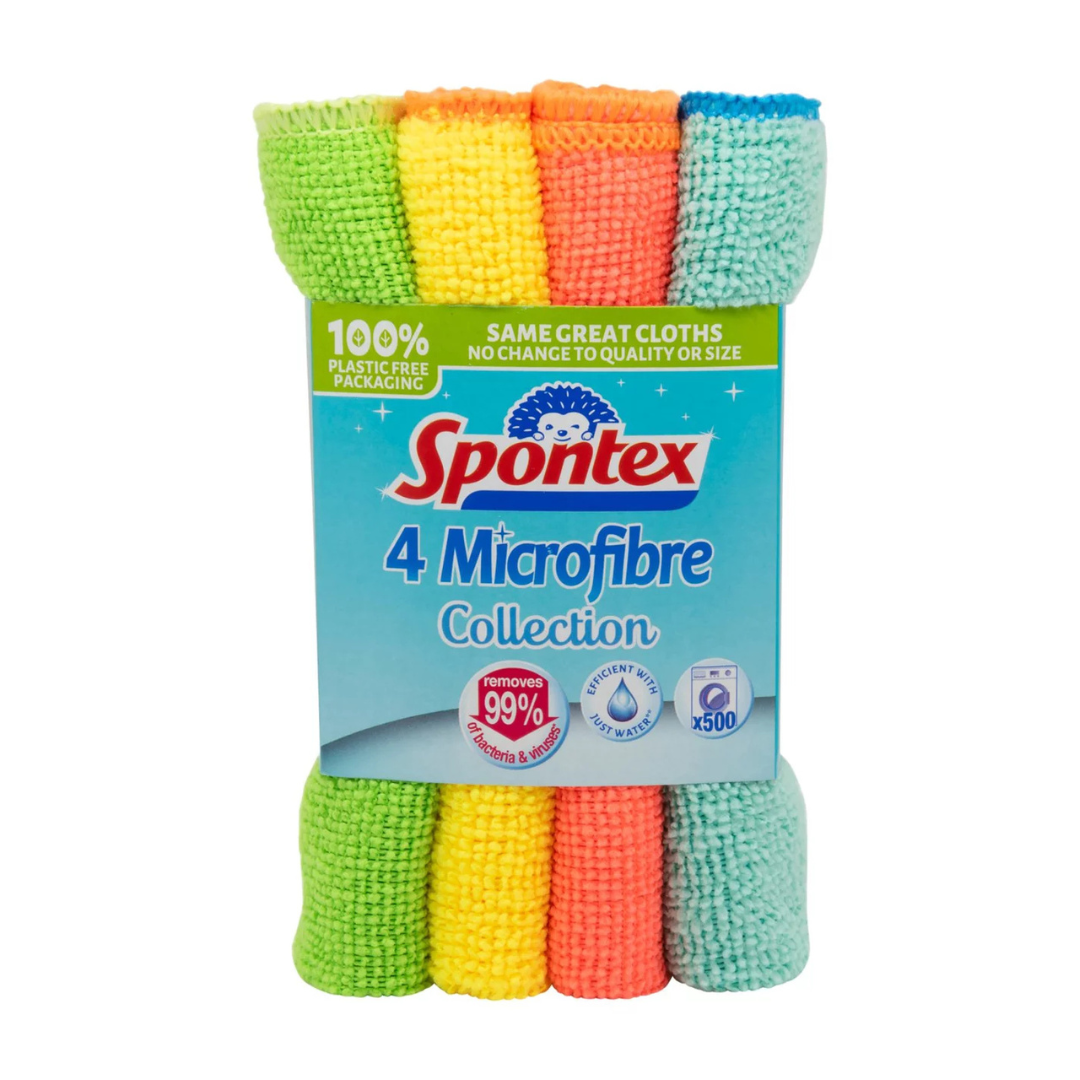 Spontex Microfibre Cloth 4 pack