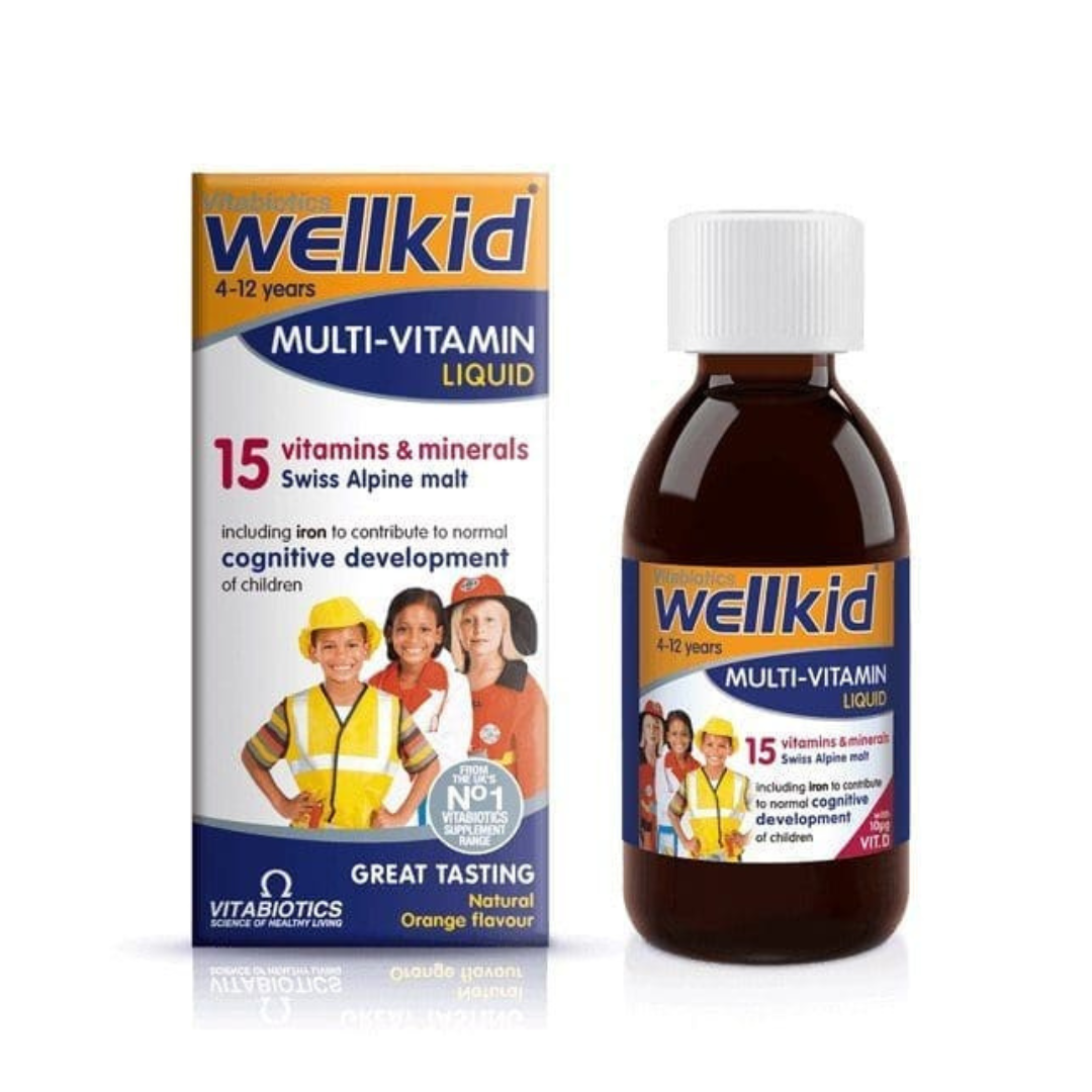 Wellkid Multi-Vitamin Liquid From 4 To 12 Years 150ml