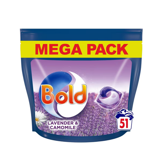 Bold All In One Washing Liquid Pods Lavender And Camomile 51 Washes 989.4G