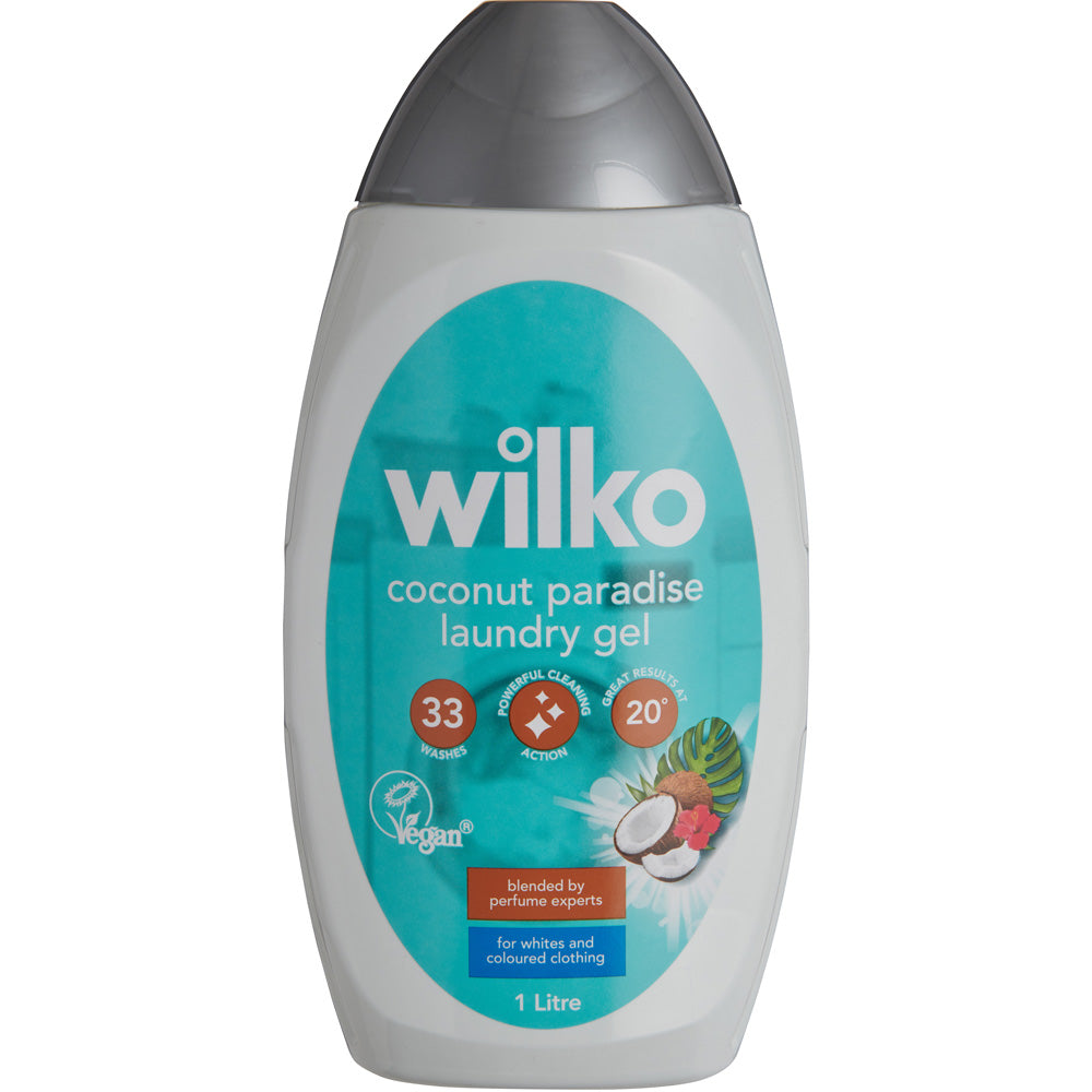 Wilko Biological Coconut Paradise Laundry Gel 33 Washes 1L