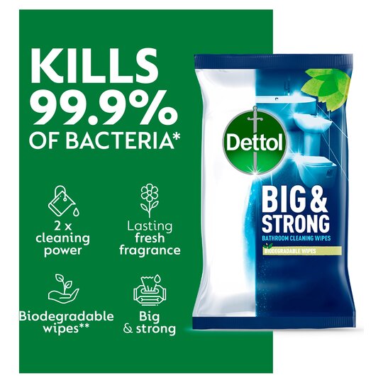 Dettol Big & Strong Bathroom Wipes 25S