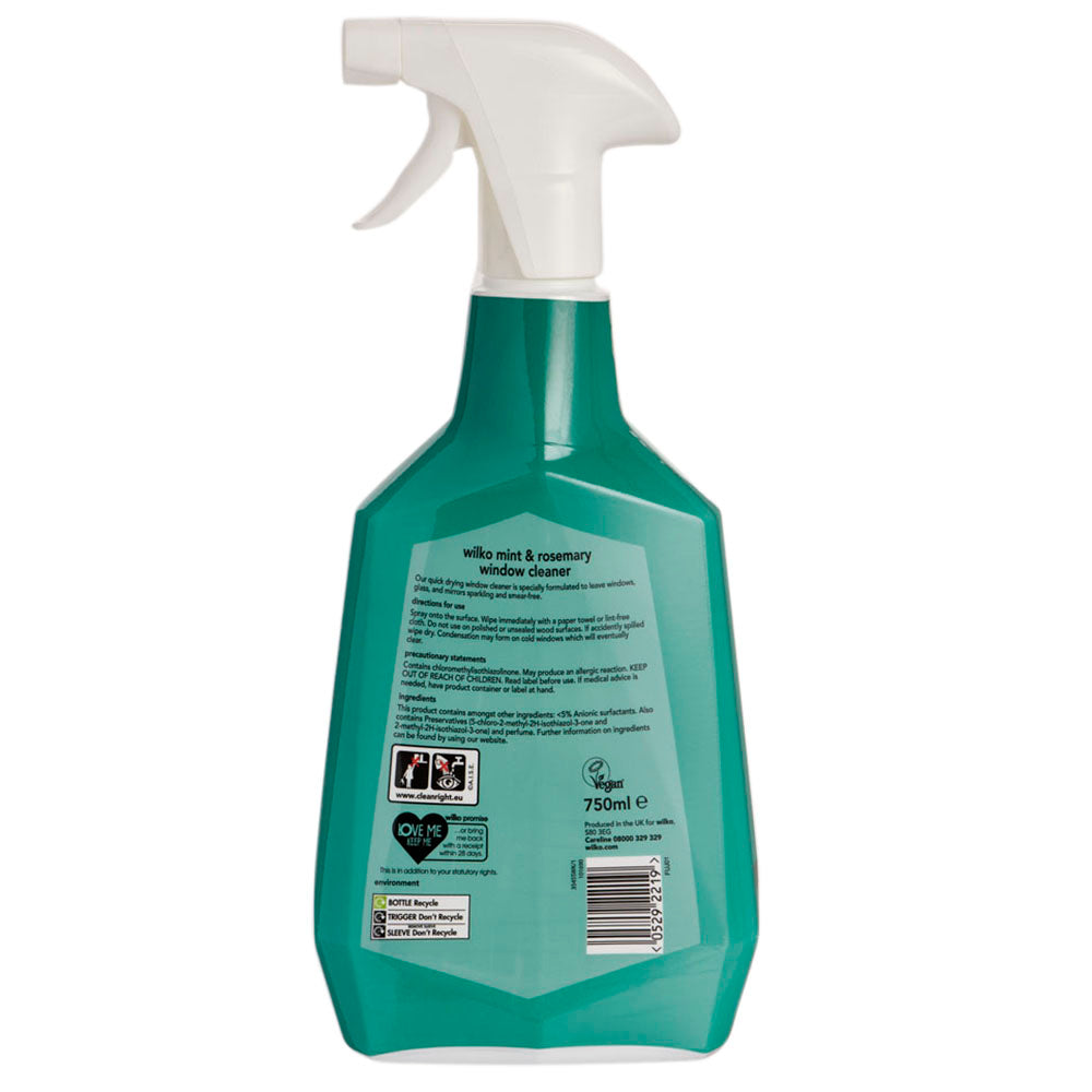 Wilko Mint and Rosemary Window Cleaner 750ml