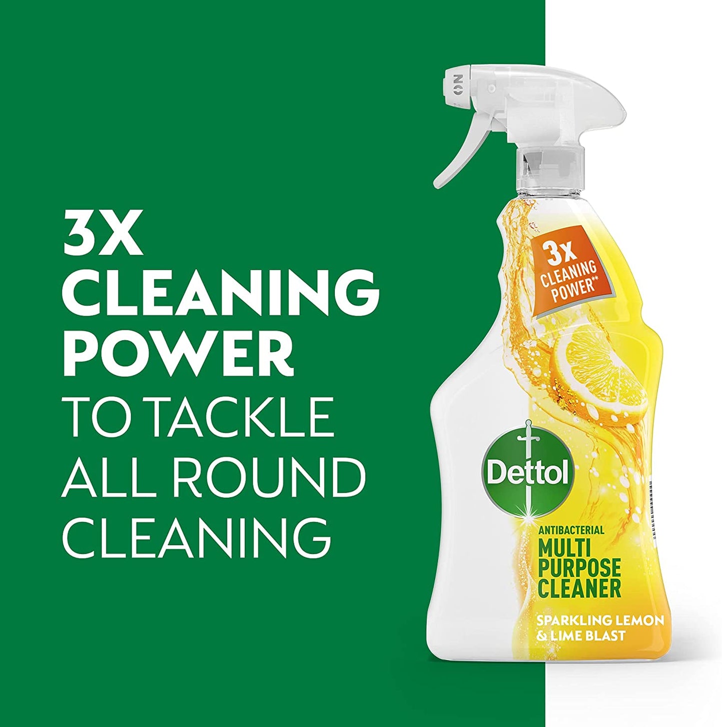 Dettol Antibacterial Power Multi Purpose Cleaner Sparkling Lemon And Lime Burst 1l