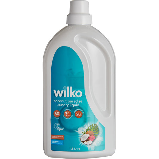 Wilko Biological Coconut Paradise Laundry Liquid 60 Washes 1.5L