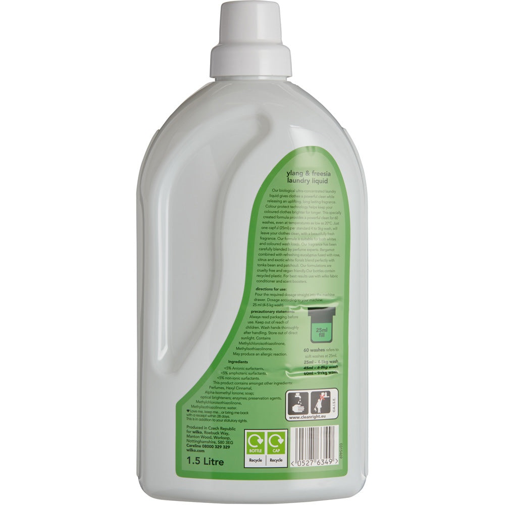 Wilko Biological Exotic Ylang and Freesia Laundry Liquid 60 Washes 1.5L