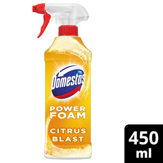 Domestos Power Foam Bathroom Cleaner Citrus Blast 450Ml
