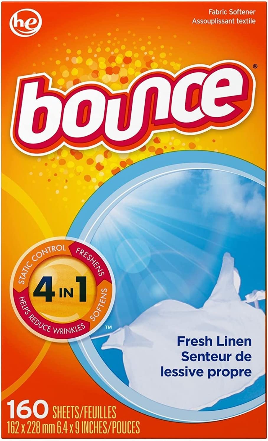 Bounce Dryer Sheets Laundry Fabric Softener, Outdoor Fresh, 160 Count –  Reboot Home Households