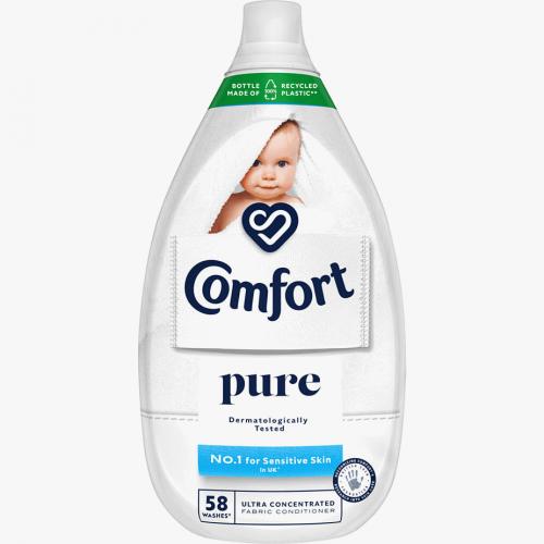 Comfort Pure Ultra Concentrated Fabric Conditioner 58 Wash, 870ml