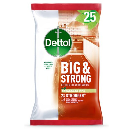 Dettol Big & Strong Kitchen Wipes 25S